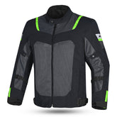 R-TECH SPIRAL MESH JAQUETES DE MOTO HOMES NEGRE GRIS VERD FLUO