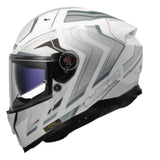 LS2 FF811 VECTOR II ALIZER CASCO DE MOTO MATE BLANCO PLATA