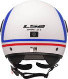 LS2 OF558 SPHERE LUX II URBY CASCO DE MOTO BLANCO AZUL ROJO