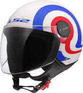 LS2 OF558 SPHERE LUX II URBY CASCO DE MOTO BLANCO AZUL ROJO