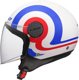 LS2 OF558 SPHERE LUX II URBY CASCO DE MOTO BLANCO AZUL ROJO