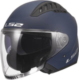 LS2 OF600 COPTER II CASCO DE MOTO SOLID MATE NAVY AZUL