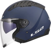 LS2 OF600 COPTER II CASCO DE MOTO SOLID MATE NAVY AZUL