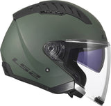 LS2 OF600 COPTER II CASCO DE MOTO SOLID MILITARY VERDE