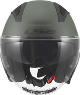 LS2 OF600 COPTER II CASCO DE MOTO SOLID MILITARY VERDE