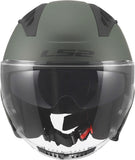 LS2 OF600 COPTER II CASCO DE MOTO SOLID MILITARY VERDE