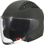 LS2 OF600 COPTER II CASCO DE MOTO SOLID MILITARY VERDE