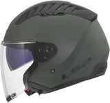 LS2 OF600 COPTER II CASCO DE MOTO SOLID MILITARY VERDE