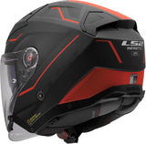 LS2 OF603 INFINITY II VEYRON CASCO DE MOTO NEGRO GRIS ROJO