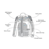 BELA ONSAKER CHAQUETA DE MOTO HOMBRE TEXTIL HIELO NEGRO ROJO