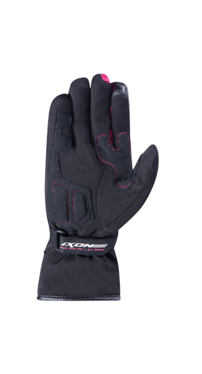 IXON PRO GLOBE MUJER CÁLIDO E IMPERMEABLE GUANTES MOTO NEGRO ROSA