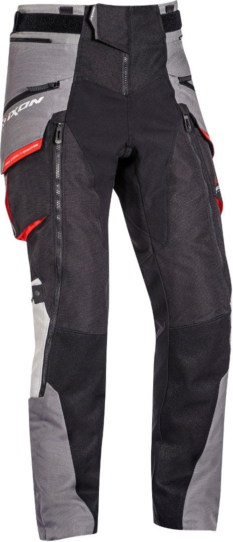 IXON RAGNAR PT PANTALONES TEXTILES MOTO HOMBRE NEGRO GRIS ROJO