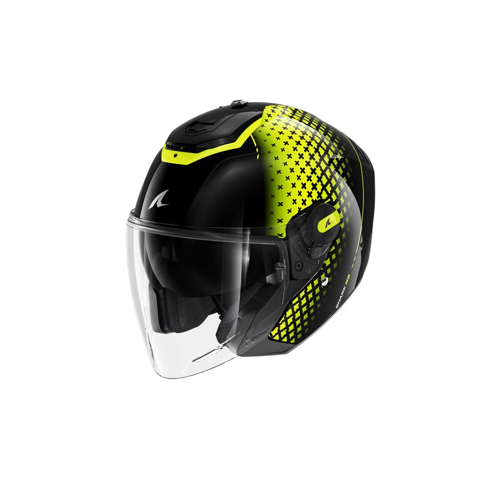 SHARK RS Jet Stride Negro Amarillo Plata