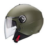 CABERG IVIERA V4X Casco Jet Para Moto Verde Militar Mate - SECURTEX MOTOR S.L (t/a MaximoMoto)