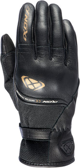 IXON RS SHINE 2 CUERO TEXTIL GUANTES MOTO MUJER NEGRO ORO