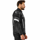 SHIMA SOLID 2.0 CHAQUETA TEXTIL DE MOTO HOMBRE NEGRO BLANCO