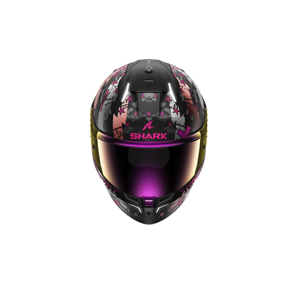 Shark Skwal I3 Hellcat Touring Casco negro mate cromado morado