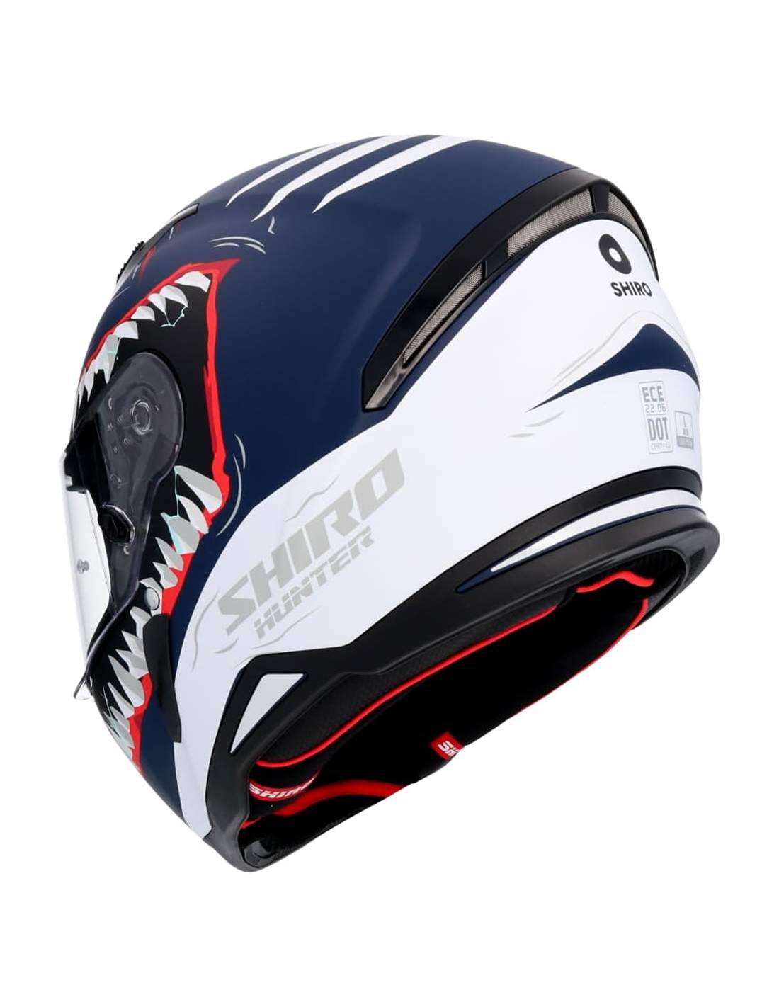 SHIRO CASCO HUNTER SHARK DARK BLUE MATE - SECURTEX MOTOR S.L (t/a MaximoMoto)