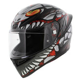 AGV K1 S LYZARD CASCO INTEGRAL DE MOTOCICLETA NEGRO MATE GRIS ROJO