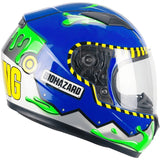 CGM 265R LUCKY BIO jet Casco infantil azul amarillo verde mate