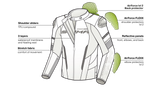 SHIMA SOLID 2.0 CHAQUETA TEXTIL DE MOTO HOMBRE ROJO