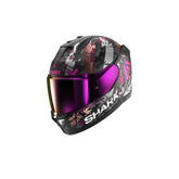 Shark Skwal I3 Hellcat Touring Casco negro mate cromado morado