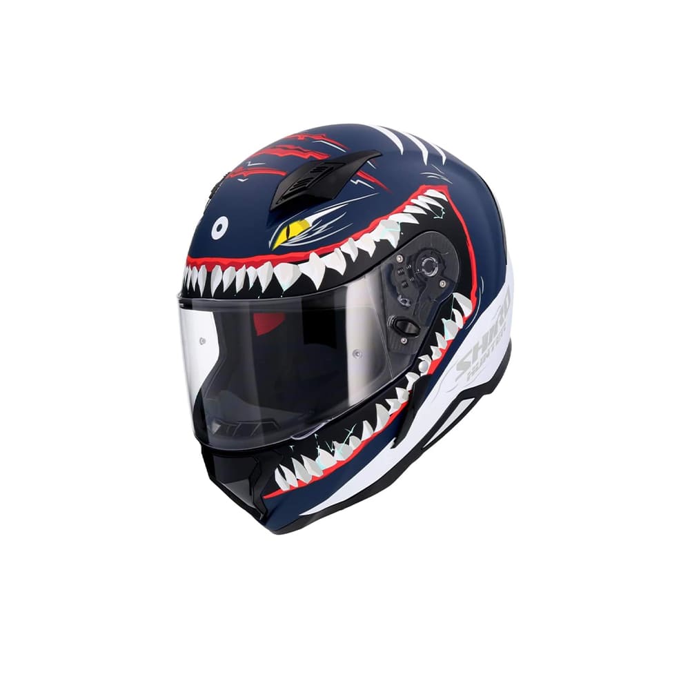 SHIRO CASCO HUNTER SHARK DARK BLUE MATE