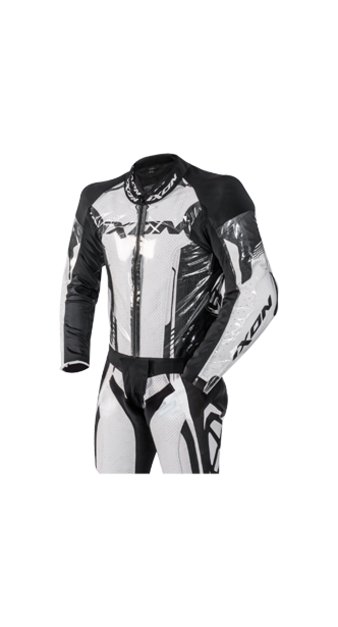 IXON STREAM HOMBRE TRAJE DE LLUVIA NEGRO TRANSPARENTE