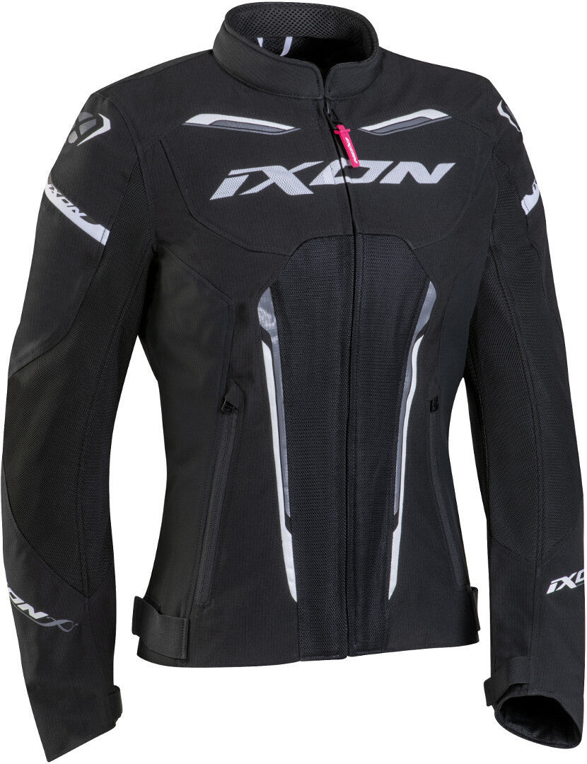 IXON STRIKER AIR LD Mujer Textil Moto Chaqueta Negro Antracita Blanco