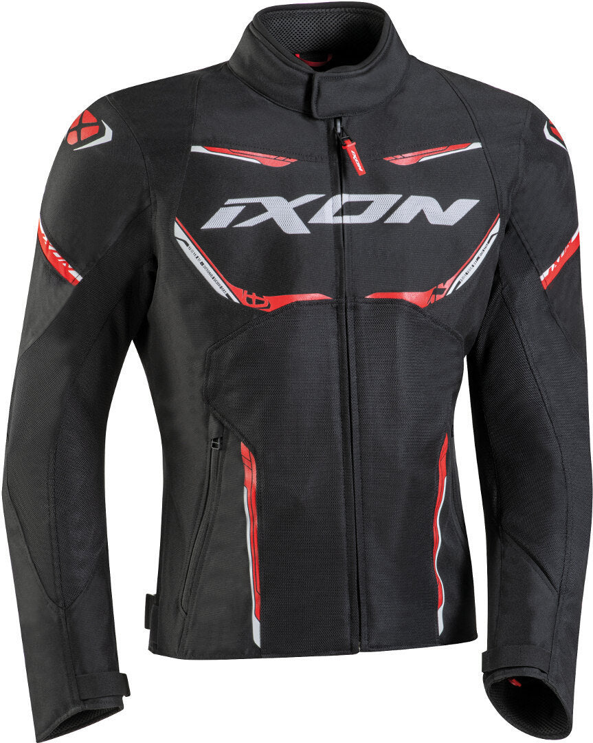 IXON STRIKER AIR WP Moto Textil Hombre Chaqueta Negro Rojo Blanco