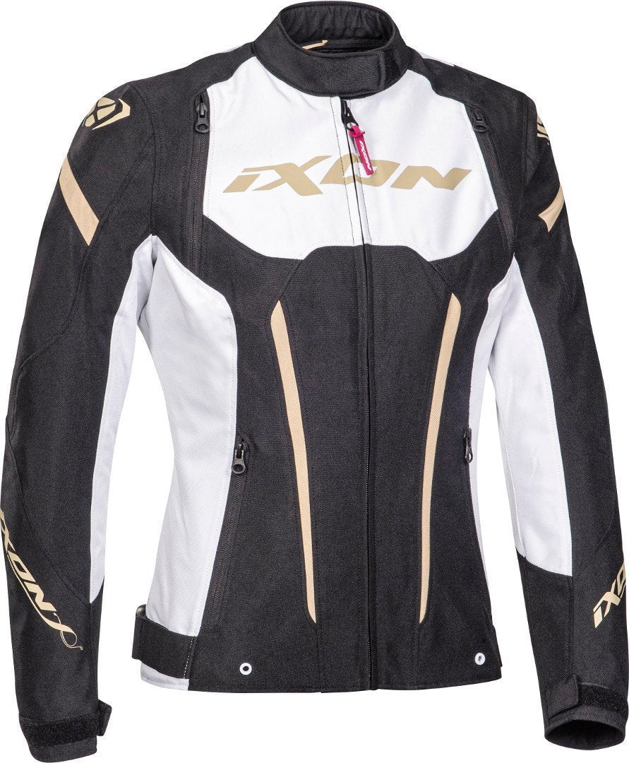 IXON STRIKER ROADSTER Textil Mujer Moto Chaqueta Negro Oro