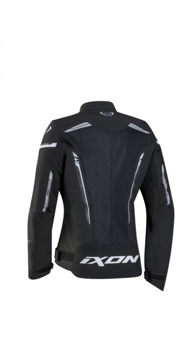 IXON STRIKER AIR LD Mujer Textil Moto Chaqueta Negro Antracita Blanco