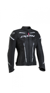IXON STRIKER AIR WPL Mujer Textil Chaqueta Moto Negro Blanco