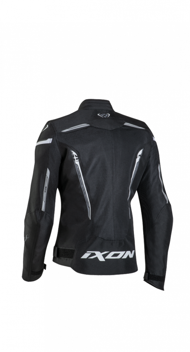 IXON STRIKER AIR WPL Mujer Textil Chaqueta Moto Negro Blanco