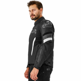 SHIMA SOLID 2.0 CHAQUETA TEXTIL DE MOTO HOMBRE NEGRO BLANCO