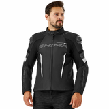 SHIMA SOLID 2.0 CHAQUETA TEXTIL DE MOTO HOMBRE NEGRO BLANCO
