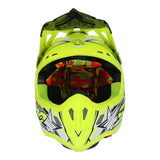 SHIRO MX-917 THUNDER 3 Casco de moto De Motocross Amarillo Flúor