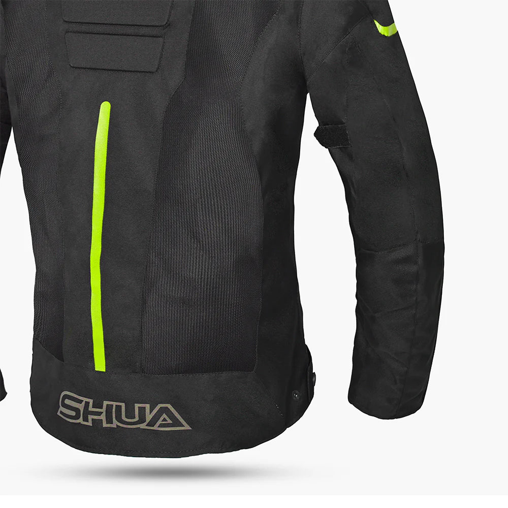 SHUA - Chaqueta Text Gravity Mesh Lady Negro/Amarillo fluor - SECURTEX MOTOR S.L (t/a MaximoMoto)