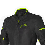 SHUA - Chaqueta Text Gravity Mesh Lady Negro/Amarillo fluor - SECURTEX MOTOR S.L (t/a MaximoMoto)