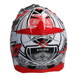 SHIRO MX-917 THUNDER 3 Casco de moto De Motocross rojo