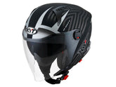 KYT- CASCOS D-CITY LUCENT NEGRO MATE PLATA