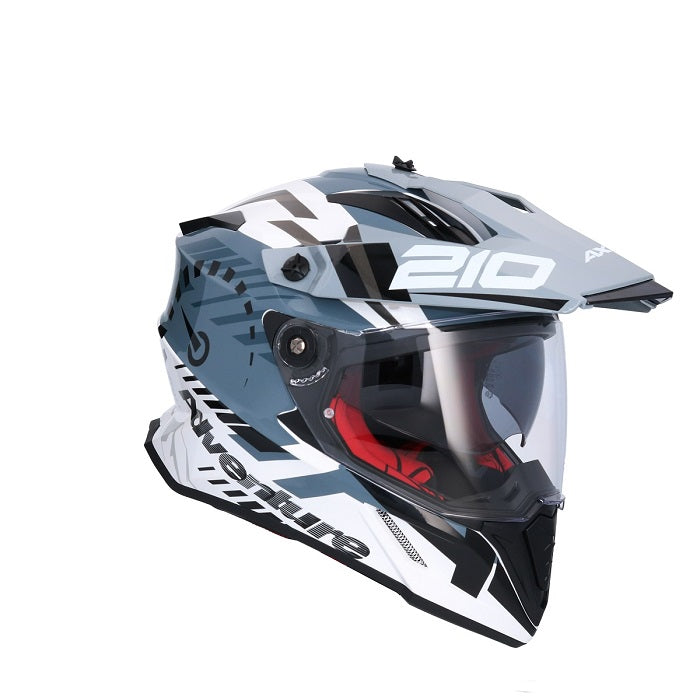 AXOR X-CROSS D/V X1 SPEEDOMETER CASCO DE MOTO BLANCO GRIS