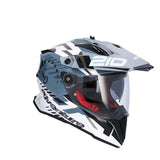 AXOR X-CROSS D/V X1 SPEEDOMETER CASCO DE MOTO BLANCO GRIS