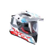 AXOR X-CROSS D/V X1 CASCO BLANCO ROJO AZUL