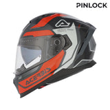 ACERBIS X-WAY GRAPHIC  INTEGRAL CASCO DE MOTO NARANJA GRIS