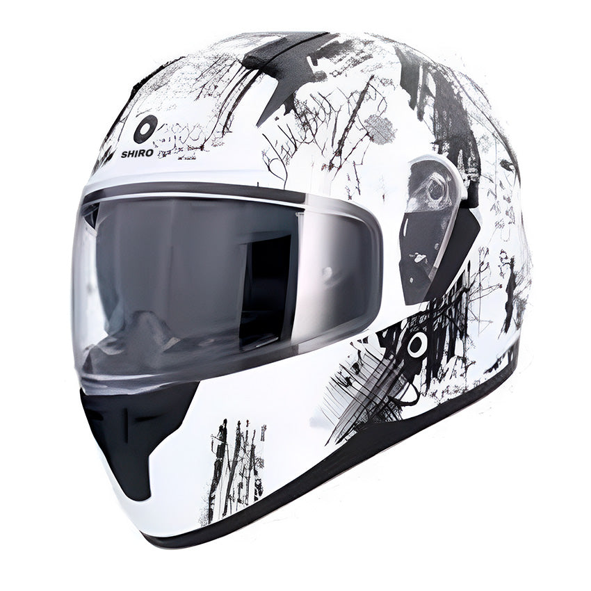 SHIRO Casco Trueno SH-667 Funky Blanco/Mate - SECURTEX MOTOR S.L (t/a MaximoMoto)
