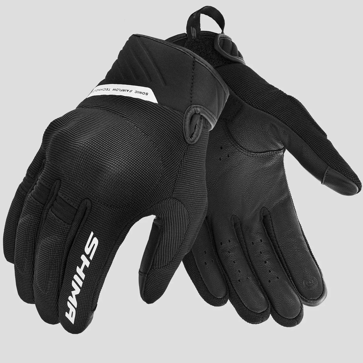 SHIMA SONIC CUIR GUANTS DE MOTO SENYORA NEGRE BLANC
