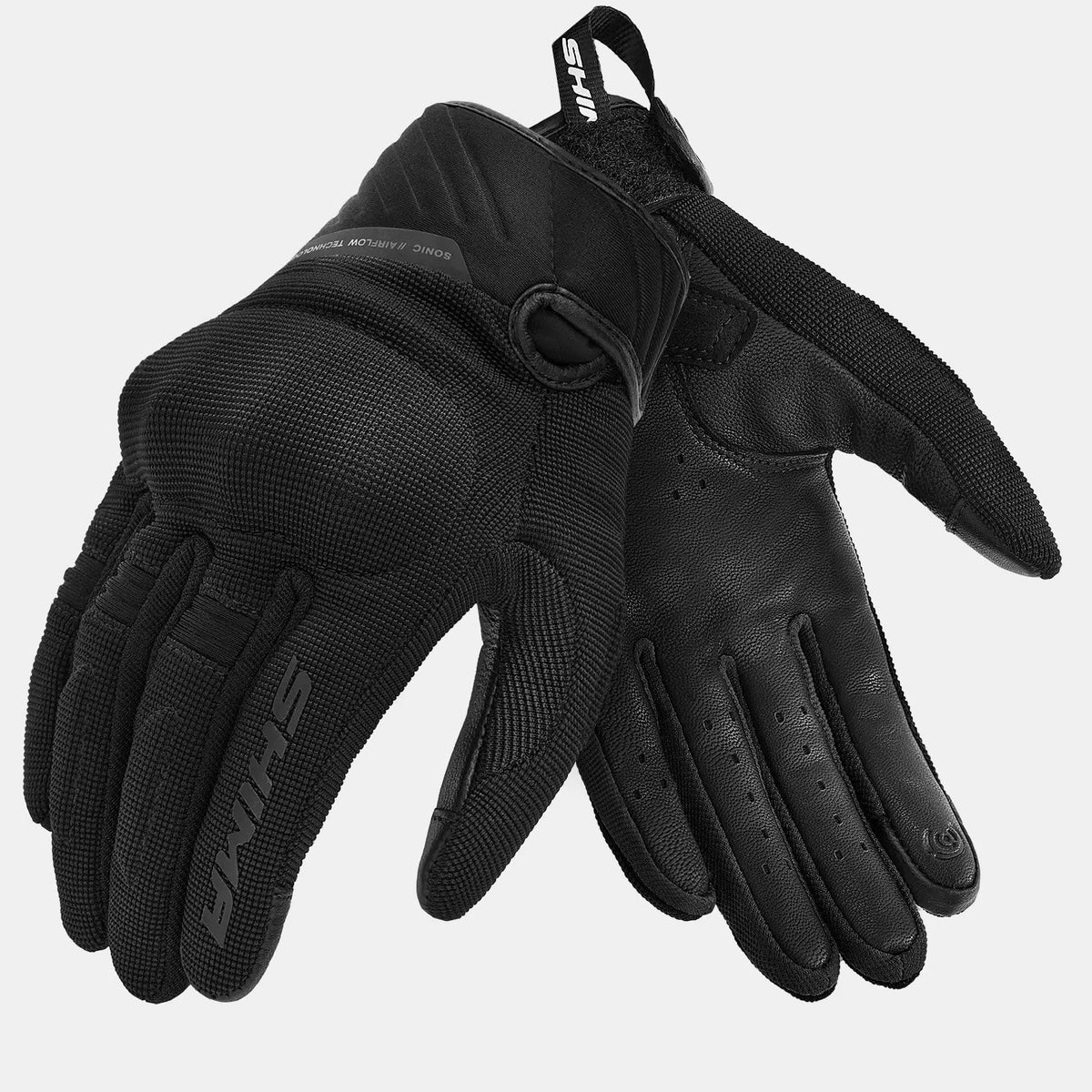 SHIMA SONIC CUIR GUANTS DE MOTO SENYORA NEGRE
