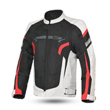 BELA HIGHLAND CHAQUETA DE MOTO HOMBRE ANTRACITA CAQUI NEGRO ROJO