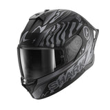 SHARK  SKWAL CUP SPEED-FANCY Mat NEGRO Anthra  Plata Casco De Moto